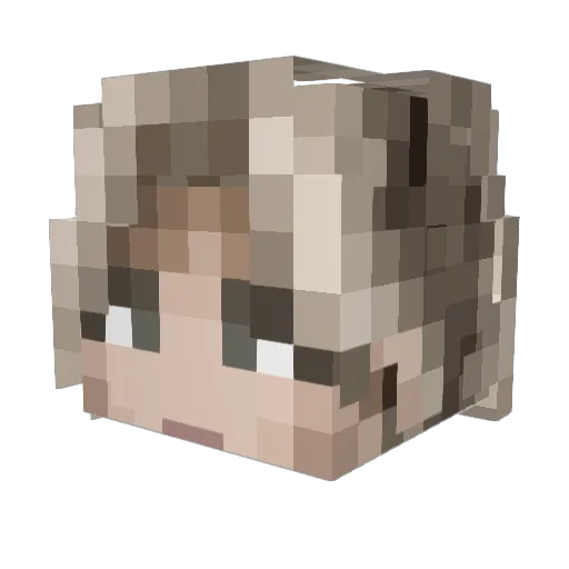 RebeccaChamberrs Minecraft avatar head, 3D render