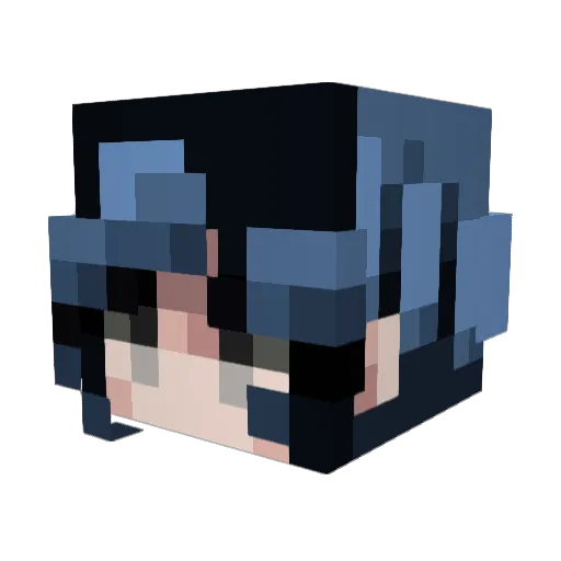 RebeccaInagawa Minecraft avatar head, 3D render