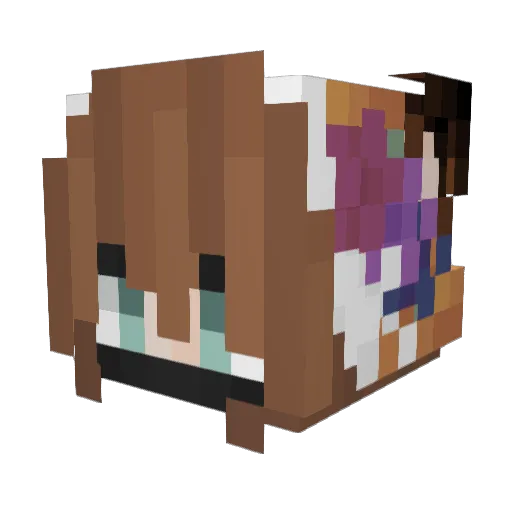 Rebeccajane122 Minecraft avatar head, 3D render