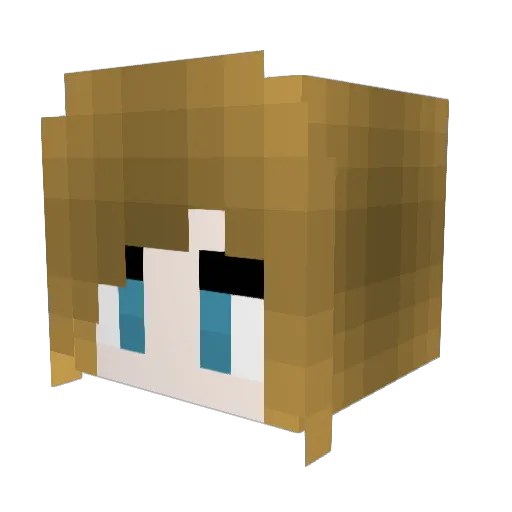 Rebecka187 Minecraft avatar head, 3D render