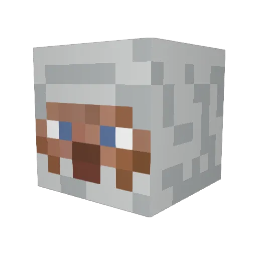 RebelKeithy Minecraft avatar head, 3D render
