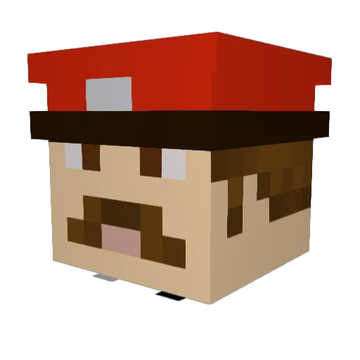 RebelPilotJJ Minecraft avatar head, 3D render