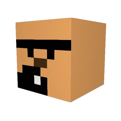 RebelRams43 Minecraft avatar head, 3D render