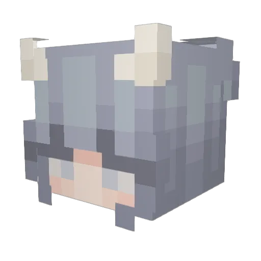 RebelRoseGaming Minecraft avatar head, 3D render