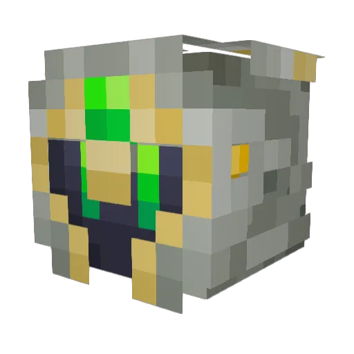 RebelStars Minecraft avatar head, 3D render