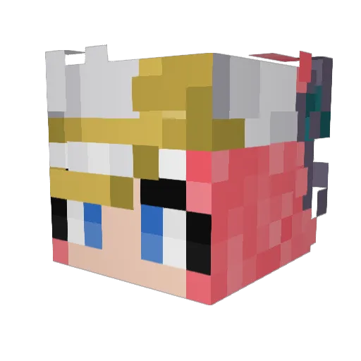 Rebel_Chicken Minecraft avatar head, 3D render
