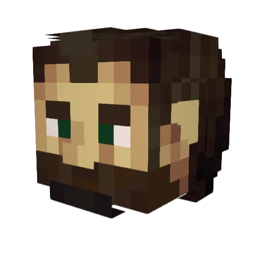 Rebel_V Minecraft avatar head, 3D render