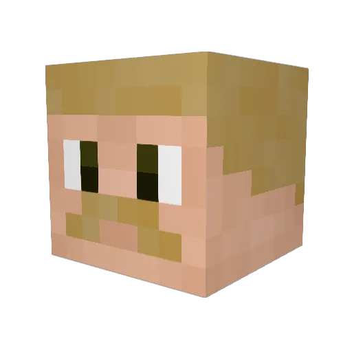 Rebelbrand Minecraft avatar head, 3D render