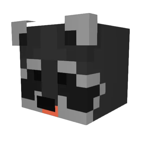 Rebelius3 Minecraft avatar head, 3D render