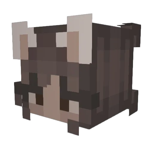 Rebellelias Minecraft avatar head, 3D render