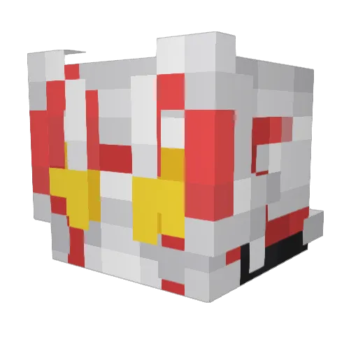 RebellionSSS Minecraft avatar head, 3D render