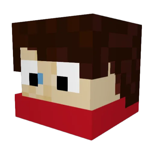 Rebellskii Minecraft avatar head, 3D render