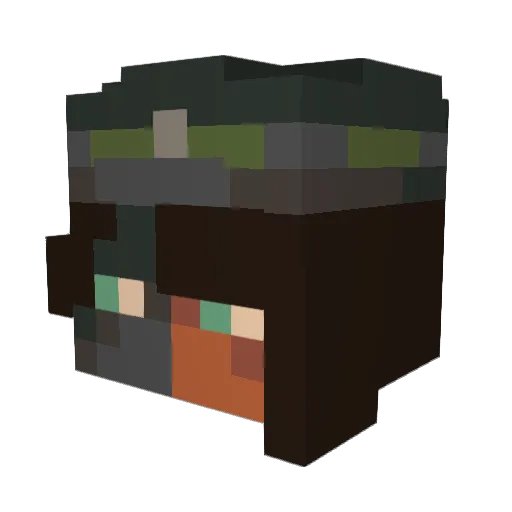 Rebelterp1554 Minecraft avatar head, 3D render
