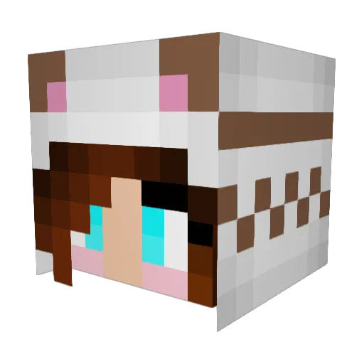 Rebi_42_ Minecraft avatar head, 3D render