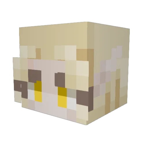 RebirthOfJet Minecraft avatar head, 3D render