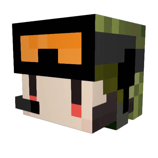 RebirthofHorizon Minecraft avatar head, 3D render