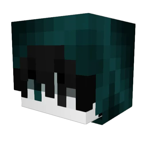 Rebirutsu Minecraft avatar head, 3D render