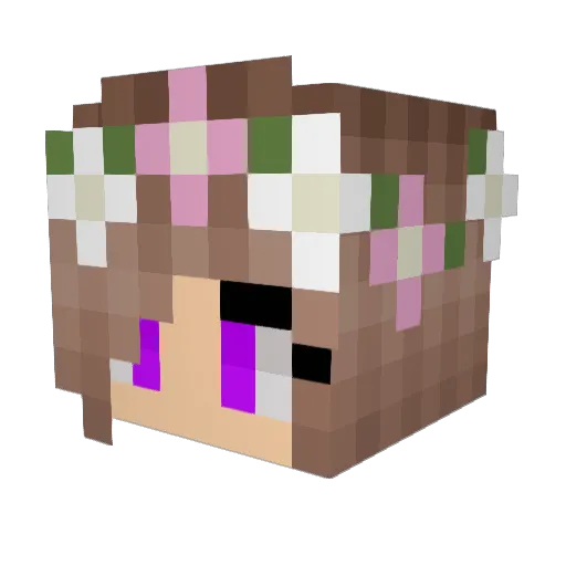Rebka4 Minecraft avatar head, 3D render