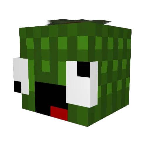 Reble_Pineapple Minecraft avatar head, 3D render
