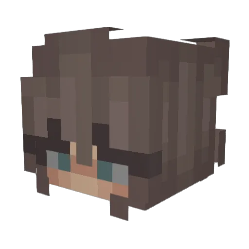 Rebon Minecraft avatar head, 3D render