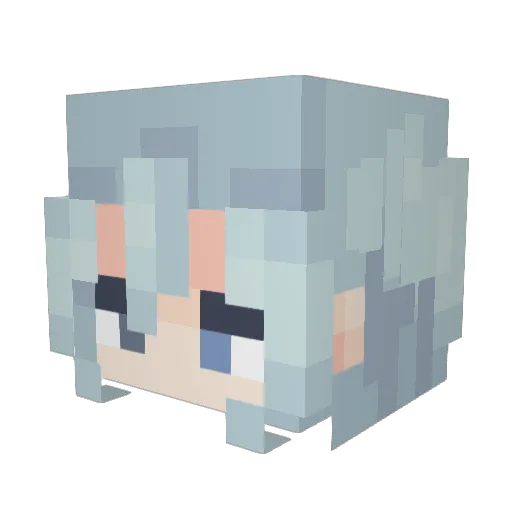RebootableGlitch Minecraft avatar head, 3D render