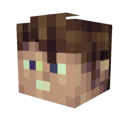 Rebos84 Minecraft avatar head, 3D render