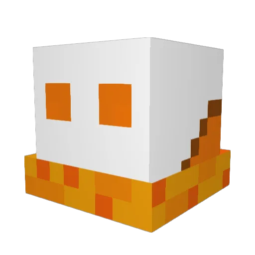 Rebot666 Minecraft avatar head, 3D render