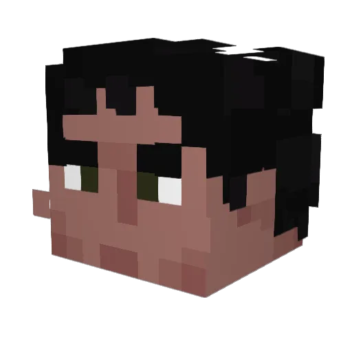 Rebriel Minecraft avatar head, 3D render