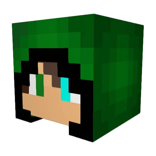RebrinS Minecraft avatar head, 3D render