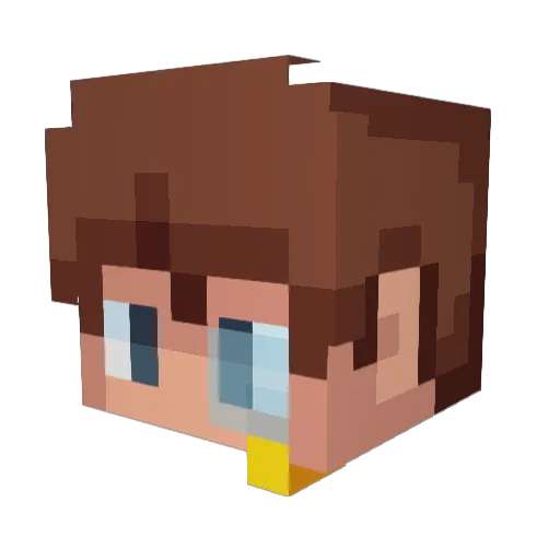 RebuiltHRBoss Minecraft avatar head, 3D render