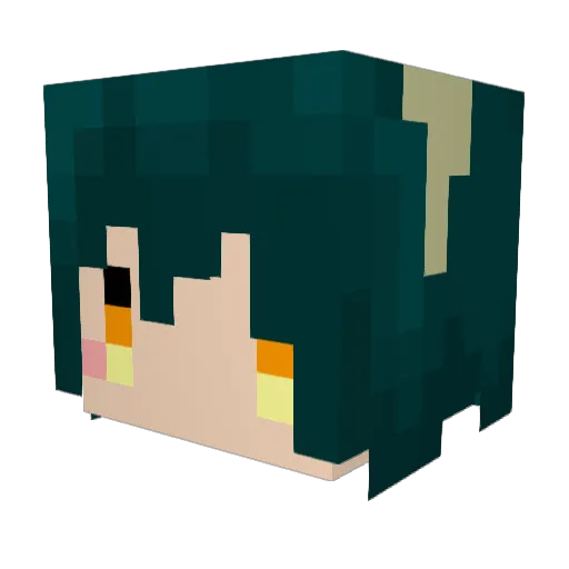 RecTheRock Minecraft avatar head, 3D render