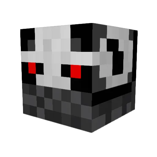 Recalibration Minecraft avatar head, 3D render