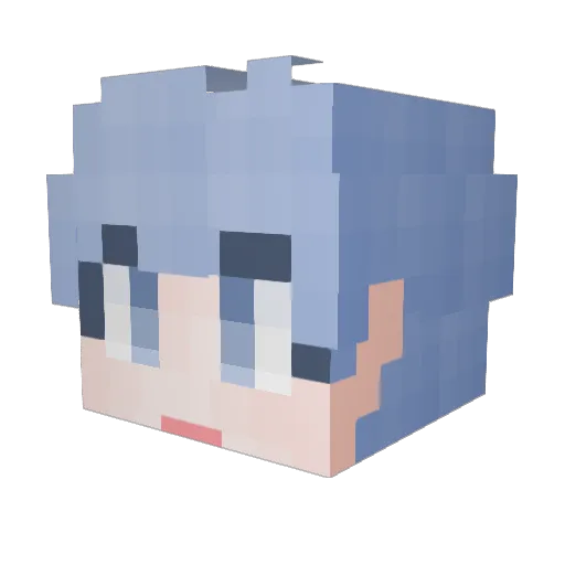 Recan_E Minecraft avatar head, 3D render