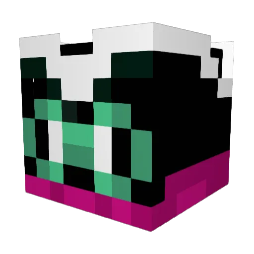 Recatchu Minecraft avatar head, 3D render