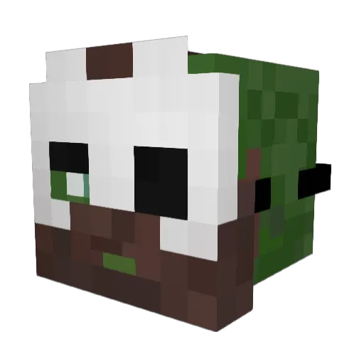 Recaton Minecraft avatar head, 3D render