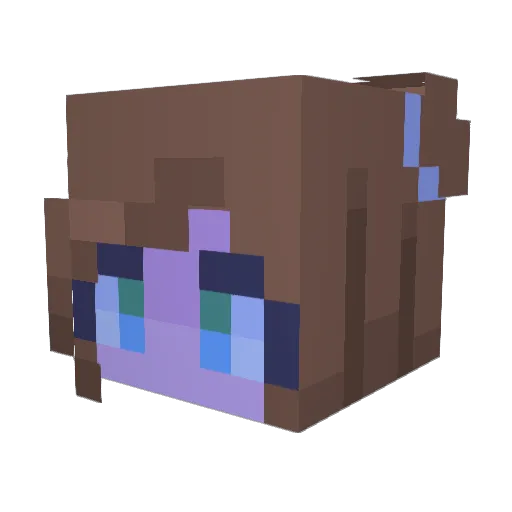 Recca786 Minecraft avatar head, 3D render