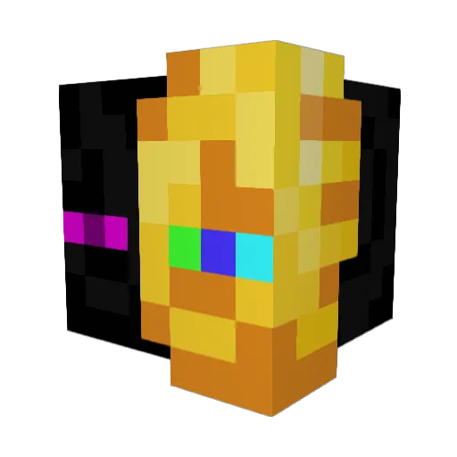 Reccession Minecraft avatar head, 3D render