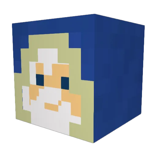 Recee23 Minecraft avatar head, 3D render