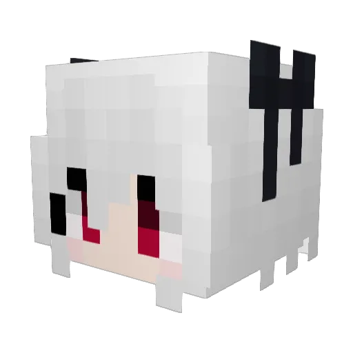 Receipt Minecraft avatar head, 3D render