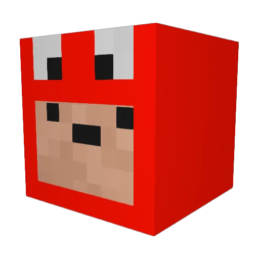 ReceivingTheD Minecraft avatar head, 3D render