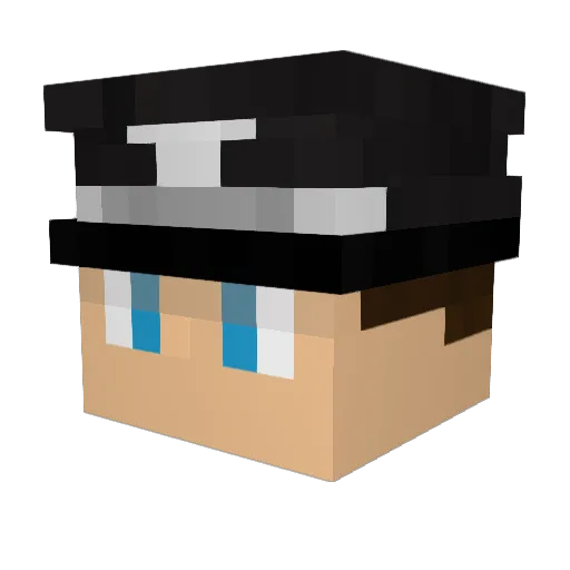 RecentlyNew Minecraft avatar head, 3D render