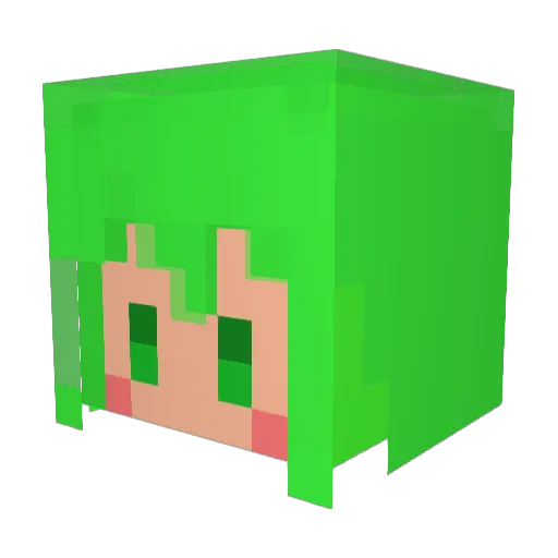 Recher72 Minecraft avatar head, 3D render