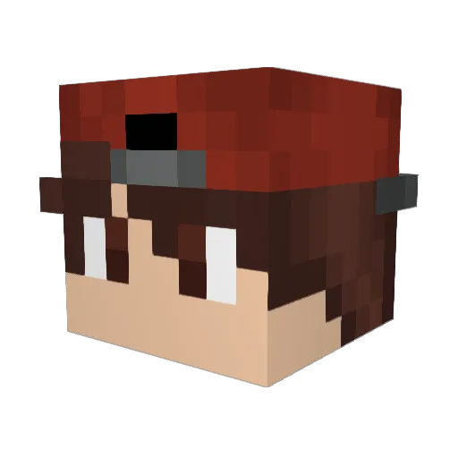 Rechsteiner Minecraft avatar head, 3D render