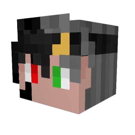 ReckGod Minecraft avatar head, 3D render