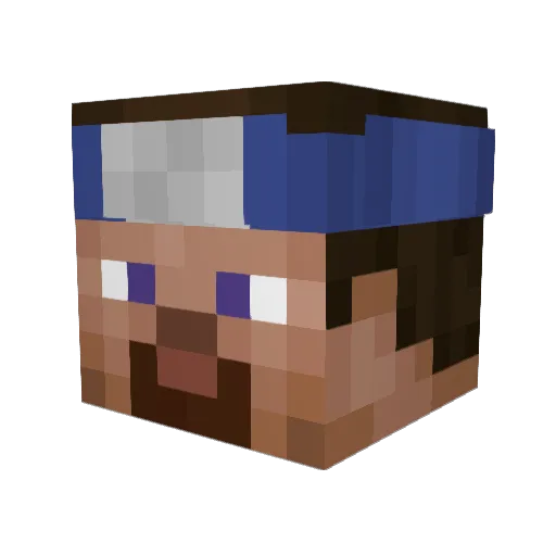 ReckahXD Minecraft avatar head, 3D render
