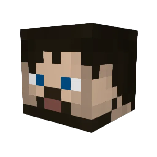 RecklessPotato Minecraft avatar head, 3D render