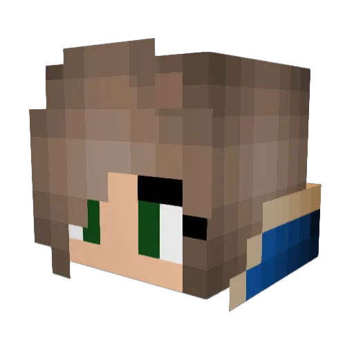 RecklessValkyrie Minecraft avatar head, 3D render
