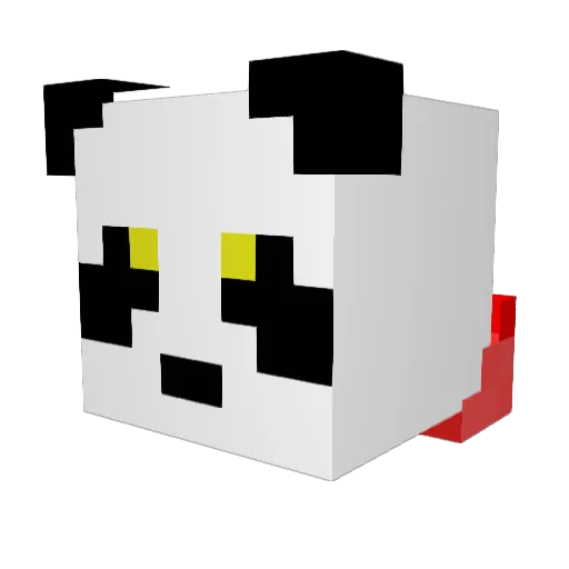 Recklessness Minecraft avatar head, 3D render