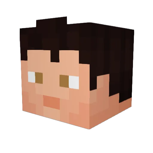 Recko__ Minecraft avatar head, 3D render