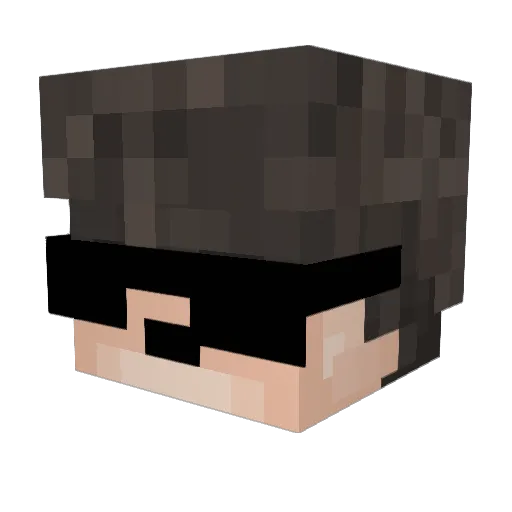 Reclaf Minecraft avatar head, 3D render